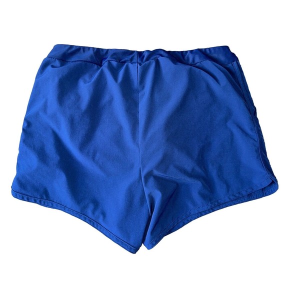 Lands End Navy Blue Elastic Waist Pull On Swim Shorts Womens 16 + - Picture 4 of 6